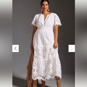 Anthropologie The Somerset Maxi Dress White